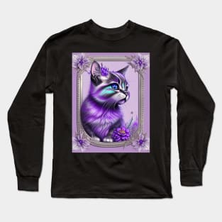 Mysterious Fairy Goth Kitten Long Sleeve T-Shirt